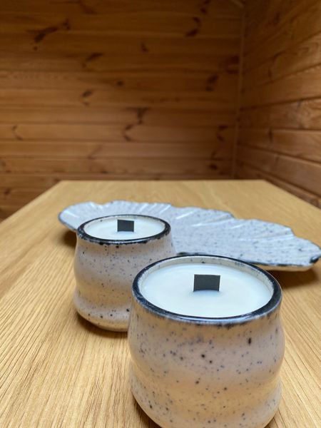 Керамічна свічка Cupping Bowl Oreo Black 01920 фото